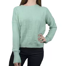 Blusa Feminina Mooncity Cropped Tricot Verde Claro 650908