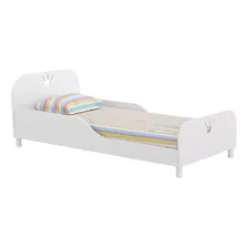 Cama Solteiro C/ Colchão Incluso Mdf Realeza Multimóveis Cor Branco