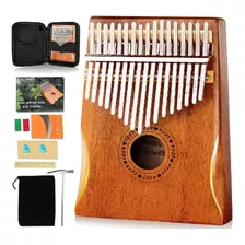 Kalimba Piano Pulgar Madera 17 Teclas Kit Funda Protectora