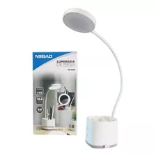 Luminaria Com Porta Canetas E Espelho Branco Nsbão Yg-t110