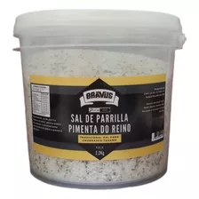 Sal De Parrilla Pimenta Do Reino Bravus Balde 2200g