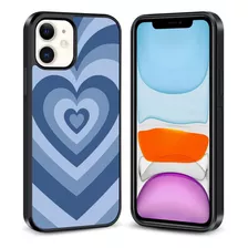 Funda Okk iPhone 11-blue Gray Heart