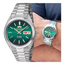 Relógio Masculino Automático Orient Verde 469wa3f 3 Estrelas