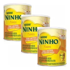 Kit C/3 Composto Lácteo Ninho Fases Zero Lactose Com 700g
