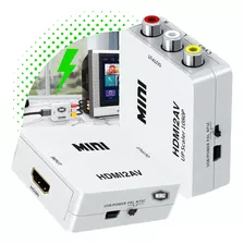 Mini Adaptador Conversor D Hdmi P/ Video 3rca Av Cabo Hdmi