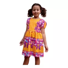 Vestido Infantil Estampado Festa Junina Vestidinho 1 Ao 12