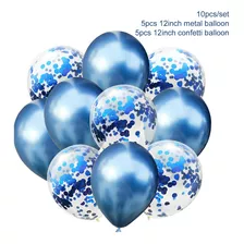 Bexiga Balão Metalizado Cristal C/ Confete 10 Unidades