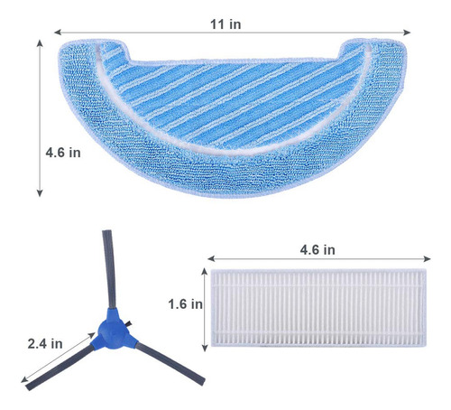 Cepillo Principal, Cepillo Lateral, Filtro Hepa Para Aspirad Foto 3