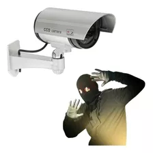 Camara Seguridad Falsa Bala Luz Led Disuasiva Vijilancia Inf