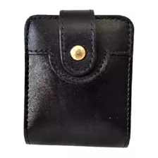 Porta Batom Duplo Em Couro Feminino Para Bolsa Artlux B060 Cor Preto