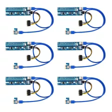 6x Cabo Extensor Usb 3.0 Pci-e Express Bitcoin Riser V007