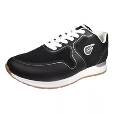 Tenis Running Dama Dominiq Blanco/negro 22-26 Antiderrapante