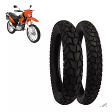 Par Pneu Moto Honda Bros 150/160 Modelo 110/90-17 + 90/90-19