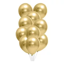 25 Balão Bexiga Joy N°9 - Cores Metálico (ler Descrição) Cor Champagne
