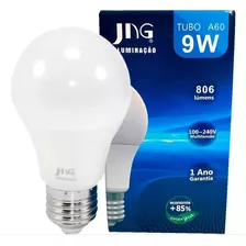 Lampada Led Bulbo 9w 6500k Frio Soquete Comum E27