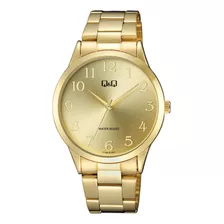 Reloj Q&q Caballero Dorado C10a-014py / Analógico / Elegante