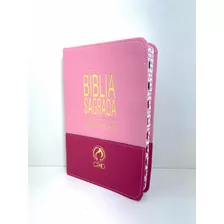 Bíblia Sagrada Slim Com Harpa Cpad Com Índice Lateral Rosa E Pink Luxo