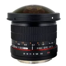 Rokinon Hd8m-c 8mm F / 3.5 Lente Ojo De Pez Hd Con Capucha D