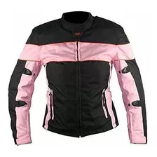 Chaqueta Negro - Rosa Tri-tex Tela Motocicleta Xelement Cf46