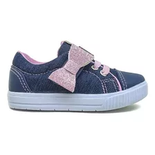 Tenis Infantil Feminino Menina Jeans 20 Ao 27 Calce Fácil