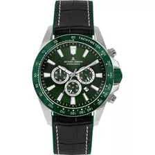 Reloj Jacques Lemans 1-2140c Color De La Correa Negro Color Del Bisel Verde Oscuro Color Del Fondo Verde Oscuro