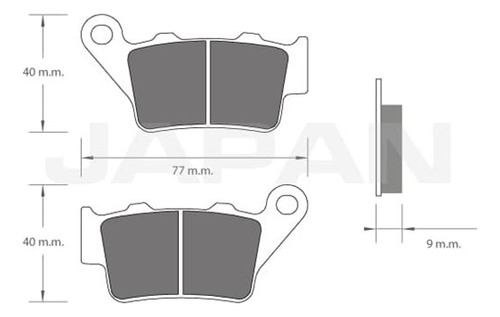 Pastilla Freno Japan Ducati 400 Sixty 2 Trasera 1017740 Foto 2