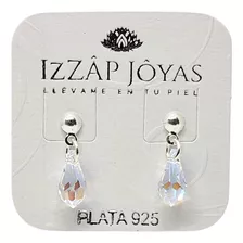 Aros Bolitas Pasantes Cristal Swarovski Mini Drop - Plata925