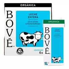 Leche Entera Orgánica Bové 6 Piezas De 1 L