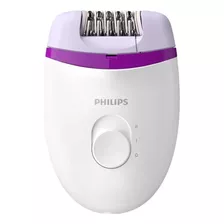 Depiladora Eléctrica Philips Satinelle Essential Bre225/00 Color Blanco Y Morado 100v/240v