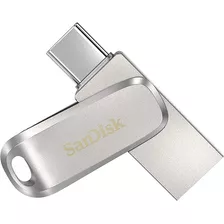 Memoria Usb Tipo C 1tb Sandisk Ultra Dual Drive Luxe Otg Color Plateado