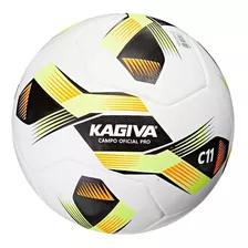 Bola Para Campo C11 Pro Costurada Kagiva Cor Branco, Amarelo E Preto