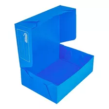 Caja De Archivo Azul Plastica Oficio 12 Pvc 36x25x12 Pack X 10 Unidades