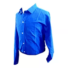 Camisa Lisa Bordo / Azul Talles 48 Al 54