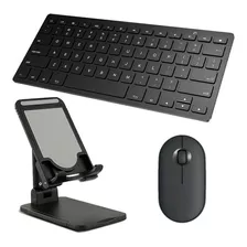 Teclado E Mouse Bluetooth, Suporte Para iPad Mini 6 - Preto