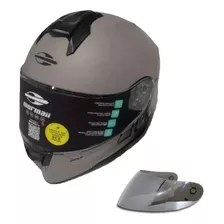 Capacete Fechado Mormaii M1 Titanium Cinza + Viseira Cromada