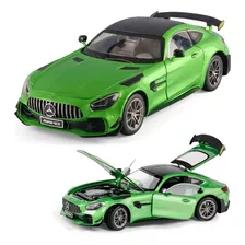 Benz Amg Gtr Miniatura Metal Coche Con Luces Y Sonido 1/18