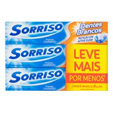 Pasta De Dentes Sorriso Dentes Brancos Em Creme Pacote X 6 540 G