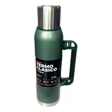 Termo Lusqtoff Ac Inox 1.3 Lts Tl1.3-9 Tapon Cebador Verde Color Verde Oscuro