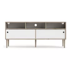 Rack Tv Romer 2pt 147,4x40,2x63,2 Roble/blanco