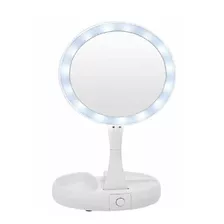 Espejo Luz Led Maquillaje Plegable Aumento Portátil Usb