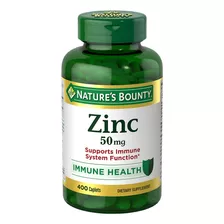 Zinc 50mg /400 Tabletas Nature's Bounty