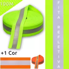Faixa Refletiva Para Uniformes Verde Neon C/100 Metros- Nybc