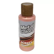 Tinta Acrílica Metal Colors Rose Gold - 499 - Acrilex - 60ml