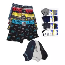 Boxers De Hombre Uomo Pack X 6 Ud + 6 Soquetes Gratis