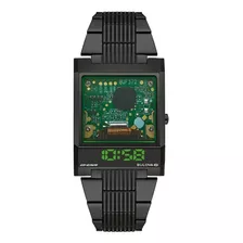 Relógio Masculino Bulova Computron D-cave Preto 98c140 Vintage