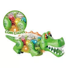 Crocodilo Jacaré Infantil Com Som E Luzes Divertido Dm Toys