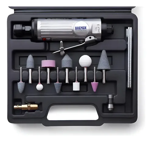 Amoladora Recta Neumatica Bremen Kit 16 Pz Matriceria Cod. 3030 Dgm