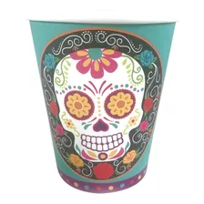 Vaso Polipapel Calaca Mexicana Calavera Mexico X6 Unidades