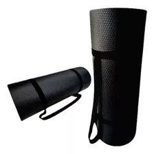 Tatame Esteira Para Yoga Exercícios Físicos Preto 1,70m X 61cm X 5mm