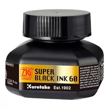 Tinta Super Black Ink 60 Kuretake Zig Cartoonist Negra 60 Ml